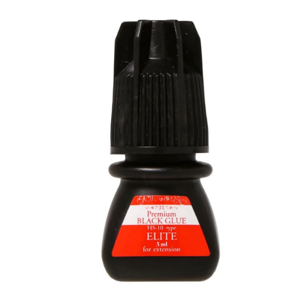 Cola Elite Hs-10 3ml Alongamento Cilios Postiços Extensão Premium Black Glue Volume Russo Com Anvisa