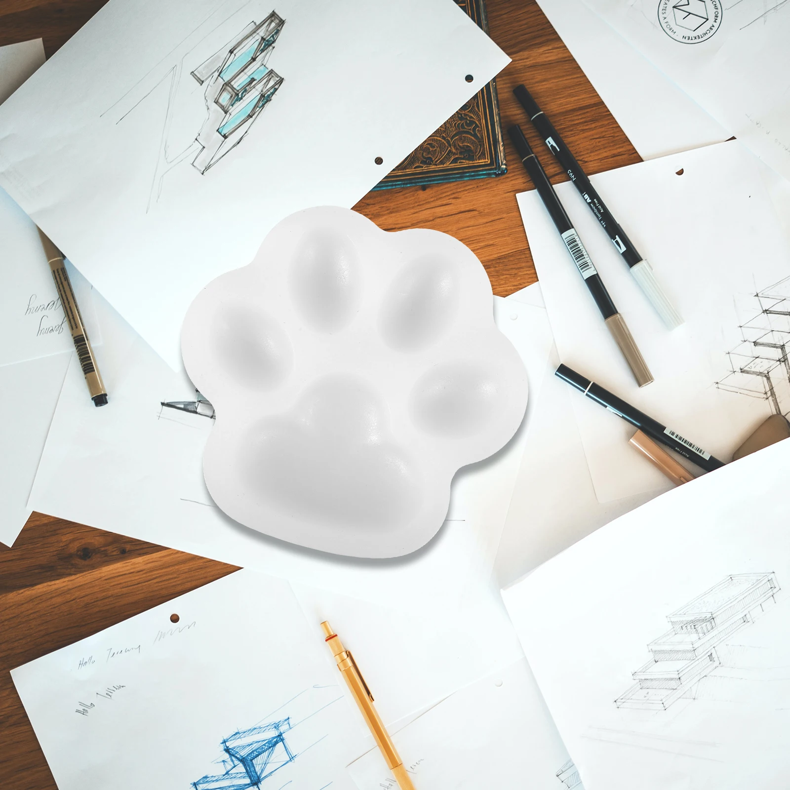 

Cat Paw Color Palette Silicone Painting Mixing Colour Tray Pigment Trays Miniature