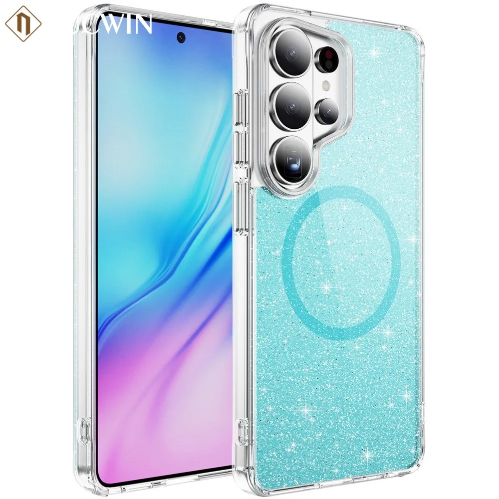 For Samsung Galaxy S26 Ultra S26 Case Luxury Bling Glitter for Magnetic Case For Samsung Galaxy S26 Plus TPU PC Shockproof Cover