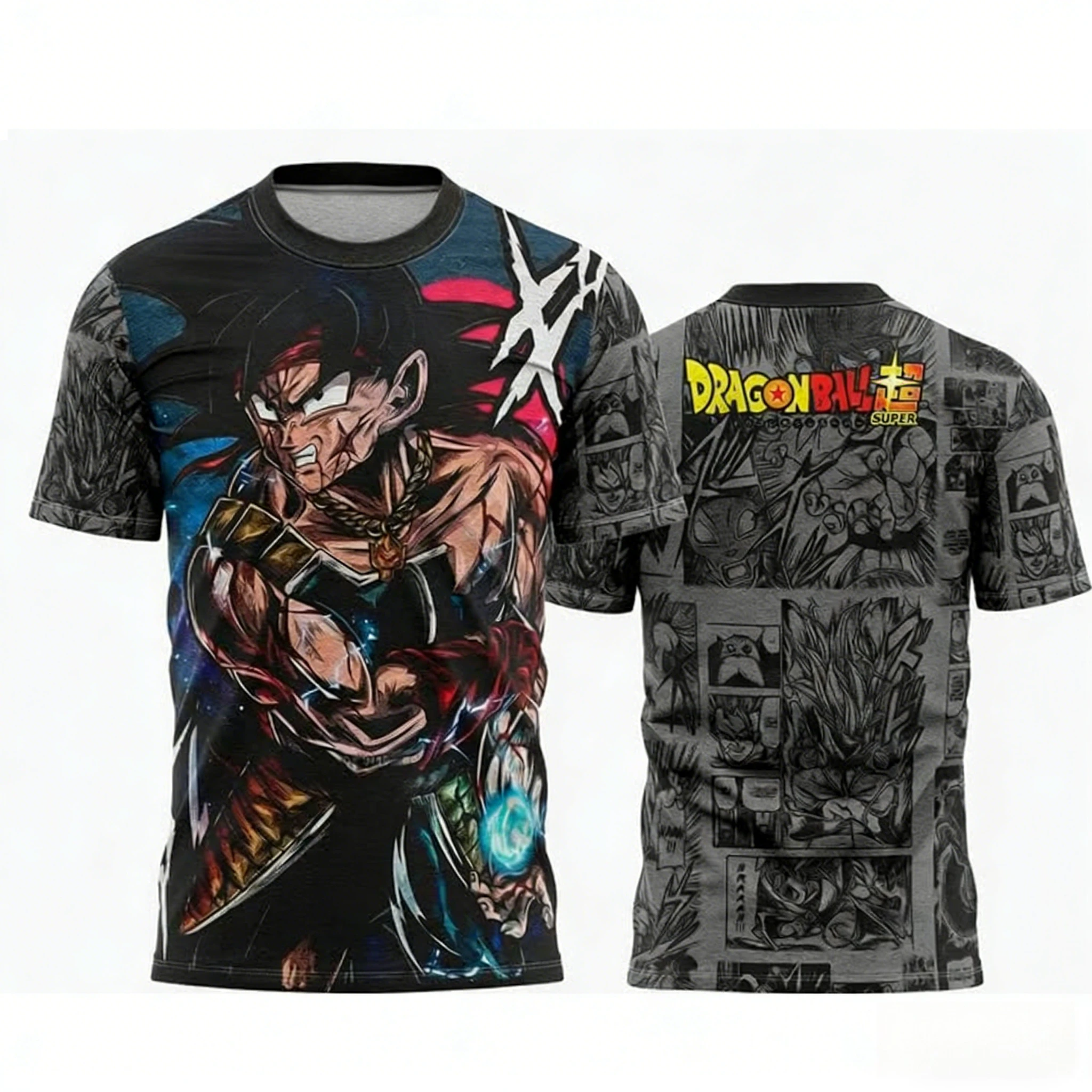 

Летняя спортивная футболка 2026 года с принтом Dragon Ball Super в стиле ретро, быстросохнущая, с манга-принтом, модная повседневная спортивная футболка с коротким рукавом для взрослых и детей