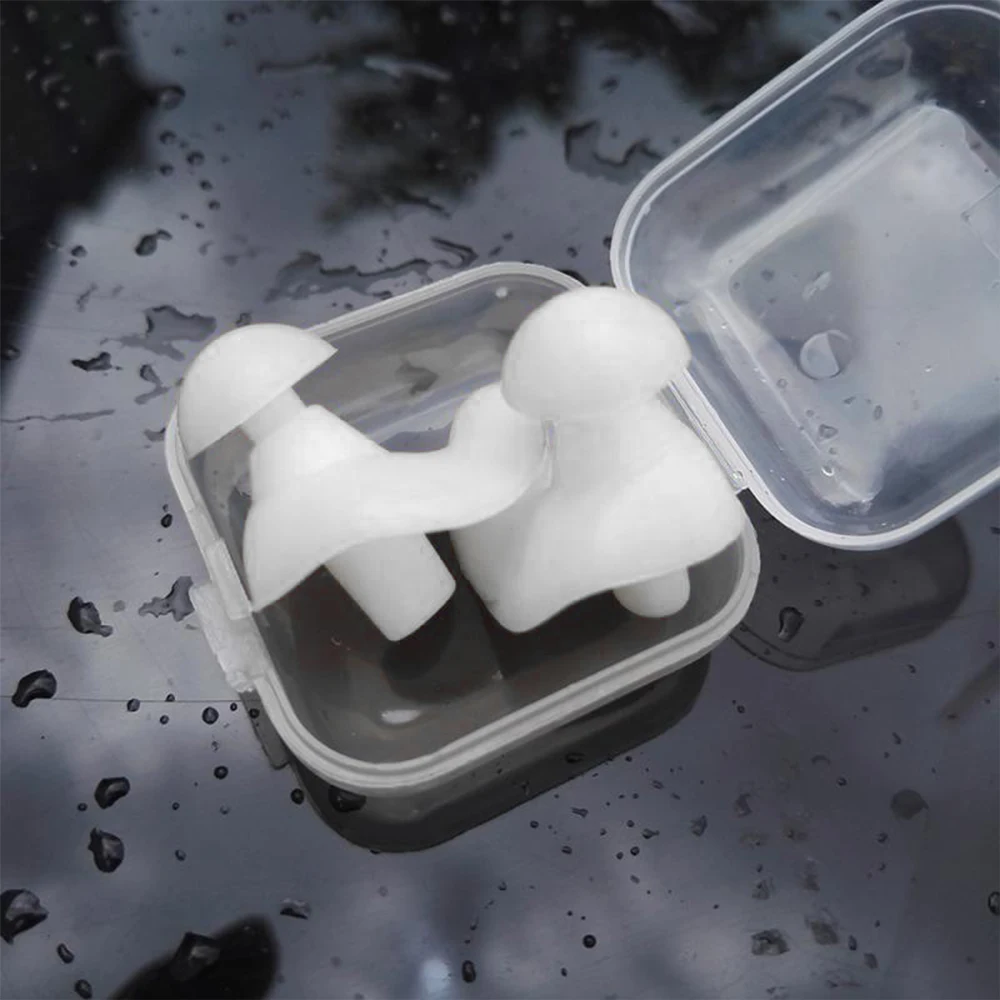 Durable Earplugs Classic Delicate Texture 1 Pair Waterproof Soft Earplugs Silicone Portable Ear Plugs Swimming Accessories