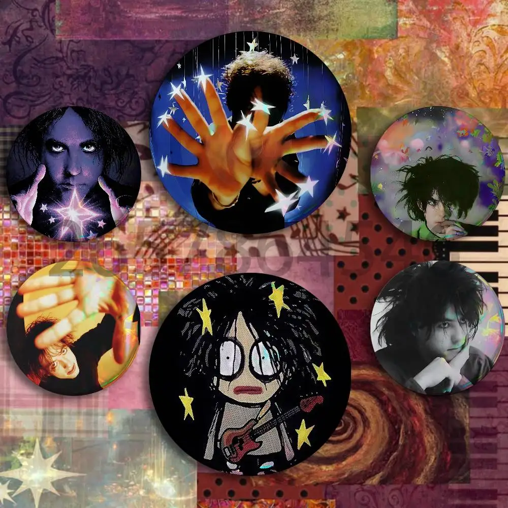 C-Cure R-Robert Smith Badges Set  25 32 44 58 75 mm Round Customizable Wholesale Fan goods Self-made fan freebies