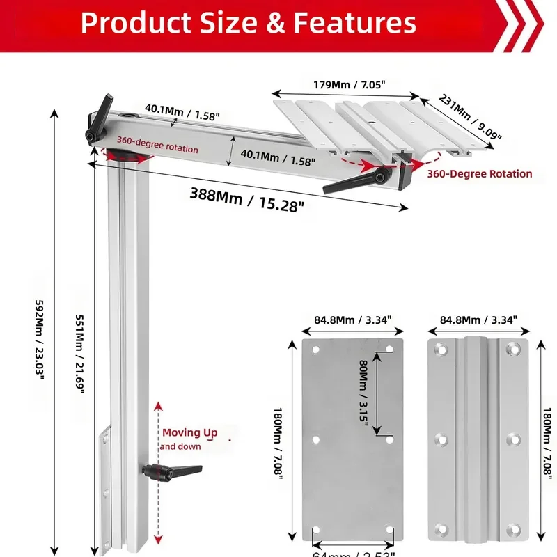 Rotating Table Legs for RV Yacht Activity Removable Hidden Pull-out Table Rack Support Base Furniture Hardware Accessories