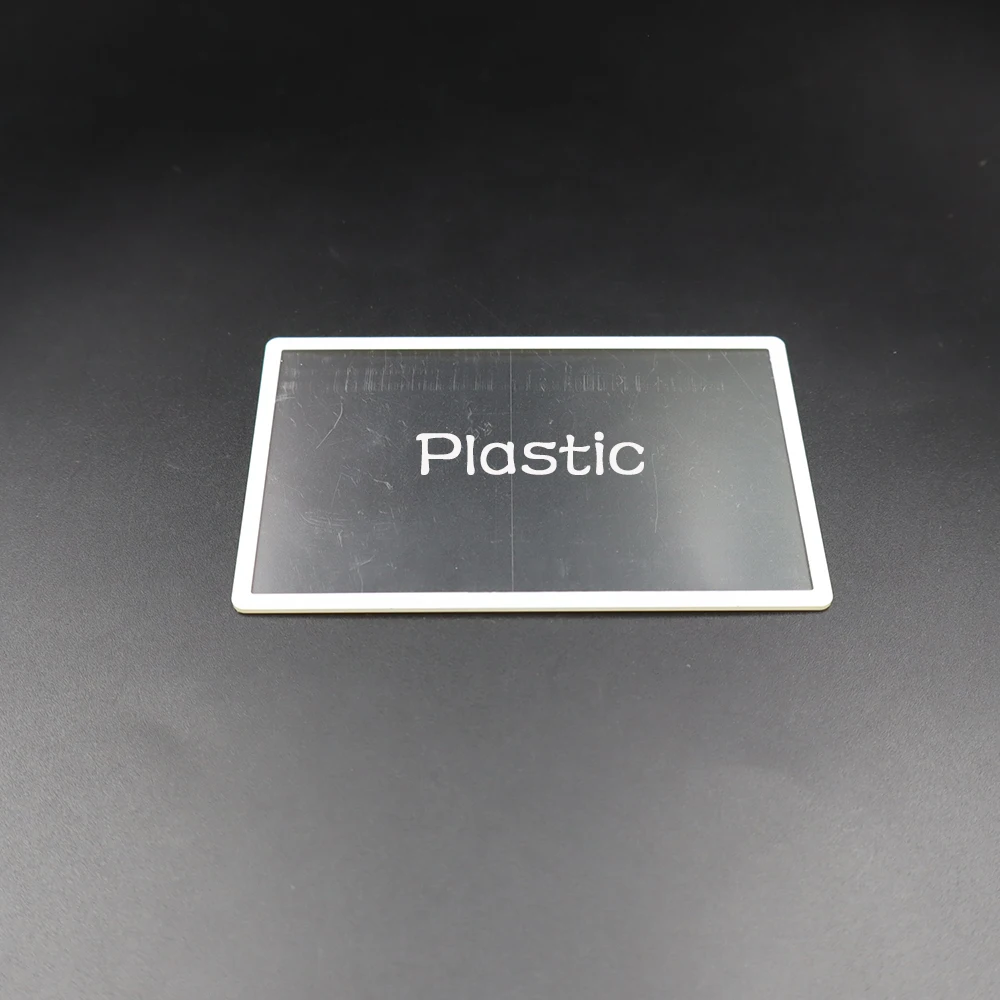 1 buah untuk 2DS penutup lensa luar cermin permukaan atas layar LCD atas plastik depan hitam & putih