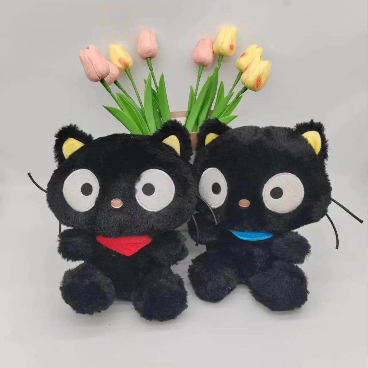 Lindo dibujo animado negro Chococat peluche Chocolate gato juguetes de peluche Animal relleno muñeco suave lindo Mini juguetes regalo de cumpleaños para niños