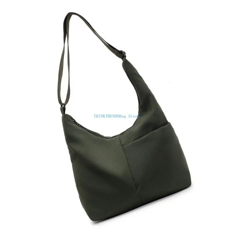 

63HC Large Nylon Crossbody Bag for Women and Men Shoulder Bags with Adjustable Strap for Work and Travel