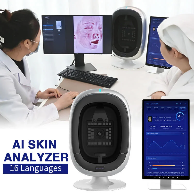 Portable 3D Al Scanner Camera Device Facial Test Skin Face Analysis Machine Skin Analyzer Machine Faling Al Skin Analyzer.