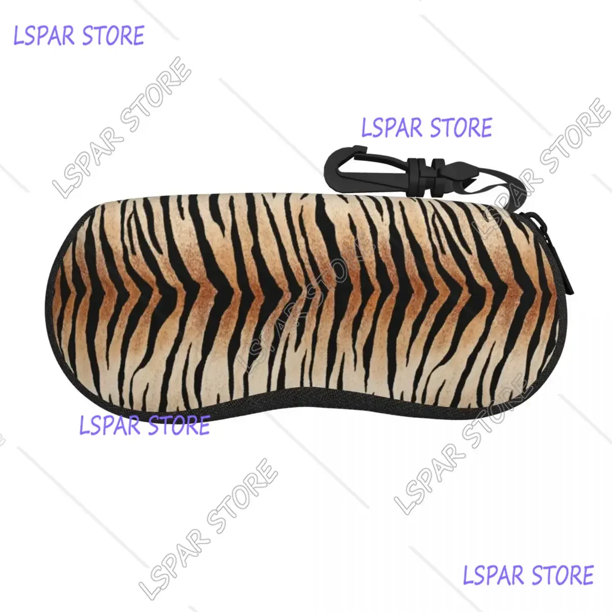 

Custom Exotic Tiger Stripes Print Eyeglasses Cases Zipper Sunglasses Box Rubber Ultra Light Soft Neoprene Eyewear Storage Bag