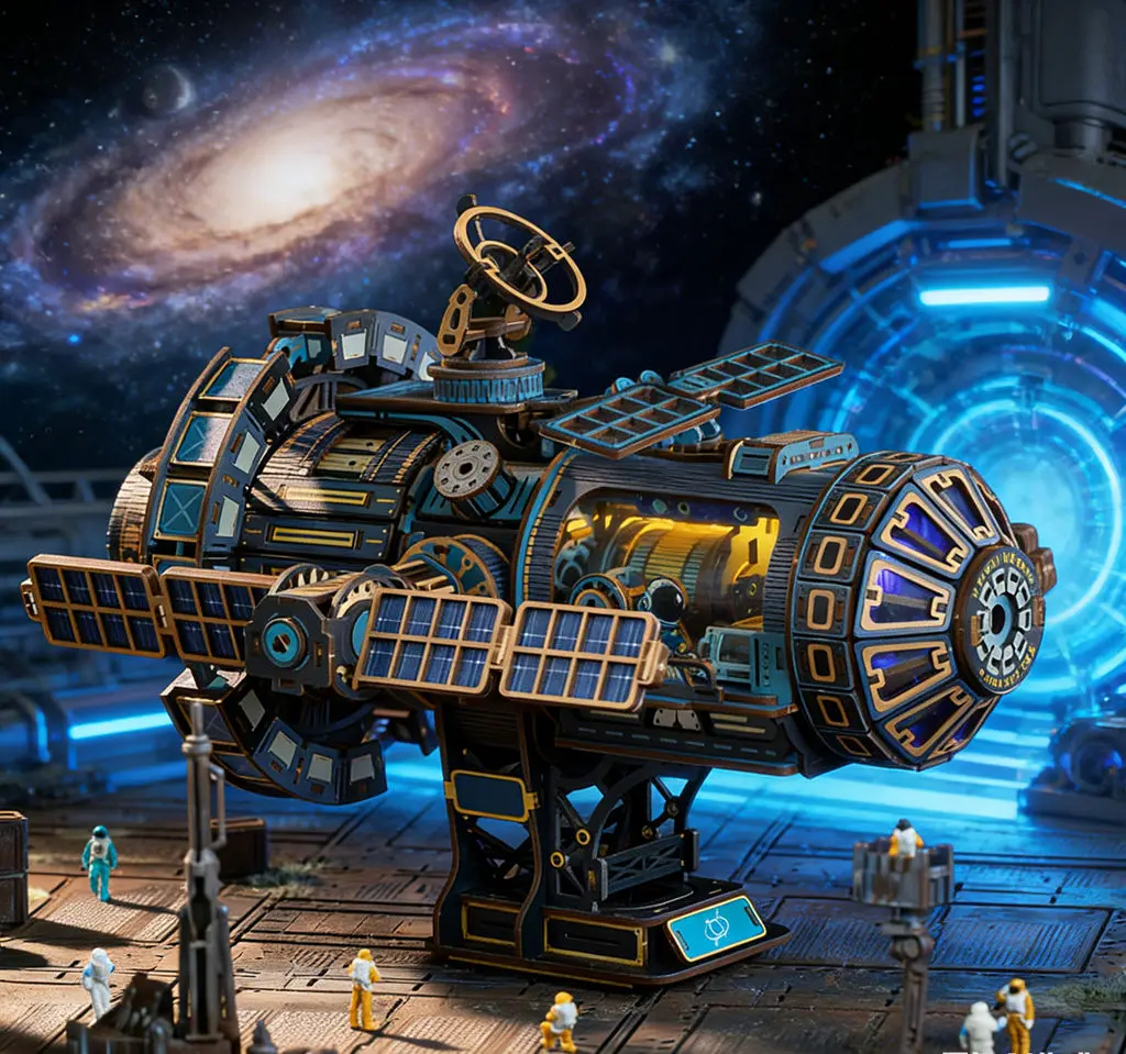 

Brand New DIY Mechanical Sky Edge Station Dollhouse Kit - Handmade Assembly Miniature Model, Creative Toy & Hobbyist Gift