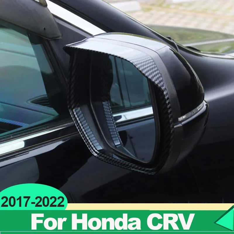 

For Honda CRV CR-V 2017 2018 2019 2020 2021 2022 Hybrid ABS Car Rearview Side Mirror Rainproof Shell Cover Eyebrow Trim