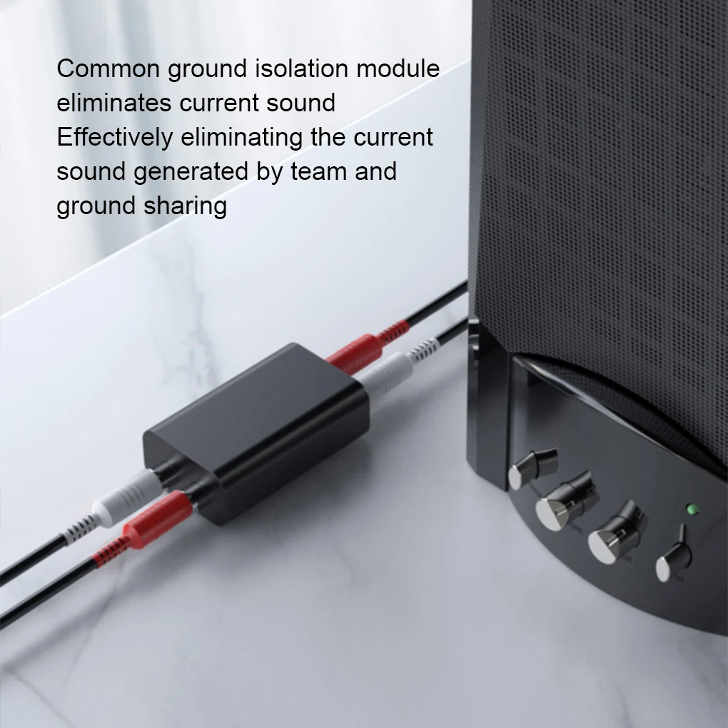 RCA Audio Noise Filter Anti-interference Suppressor Ground Loop Lsolator Eliminate Cancelling For Home Stereo Car Audio System