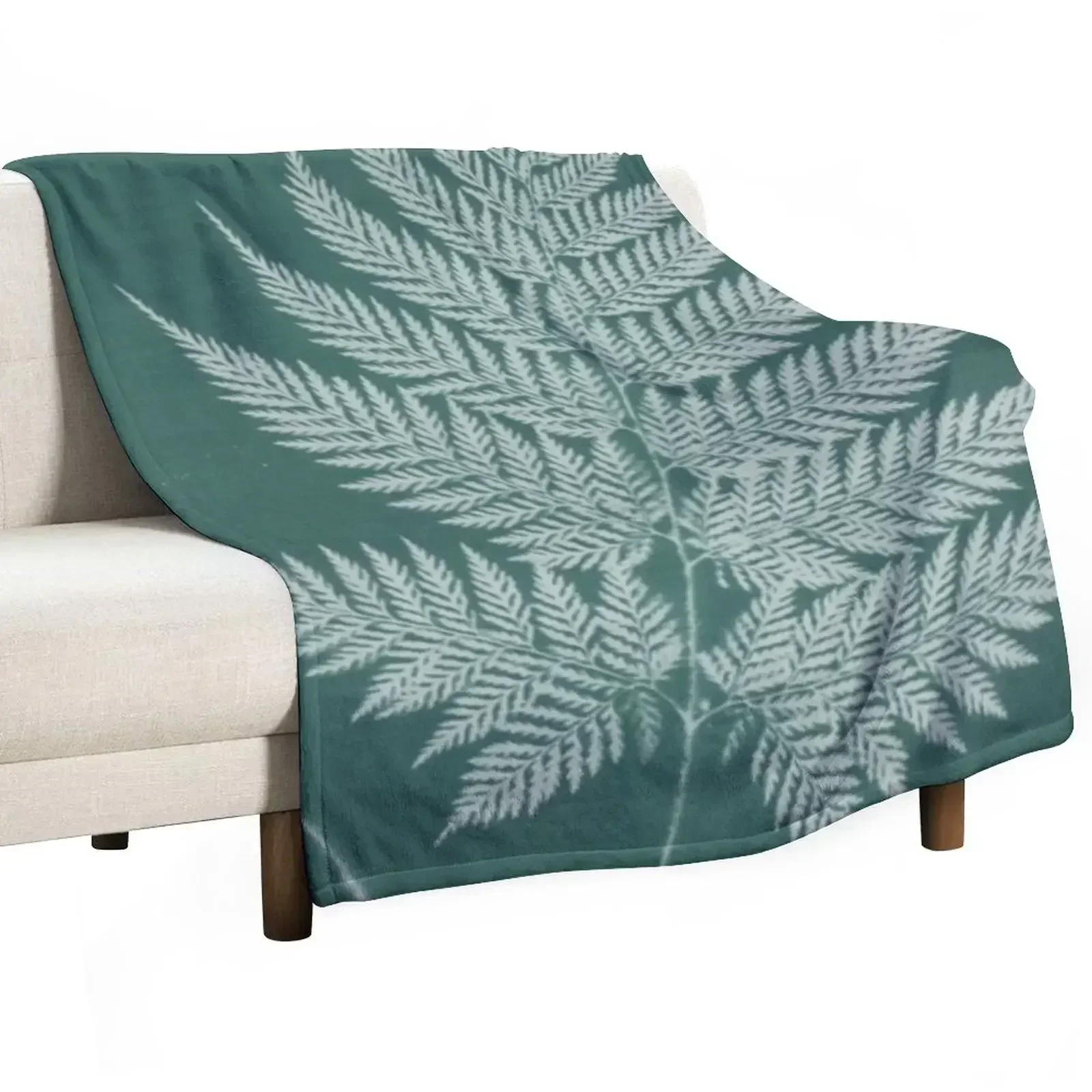 

Green Fern Throw Blanket Custom Sofas Blankets