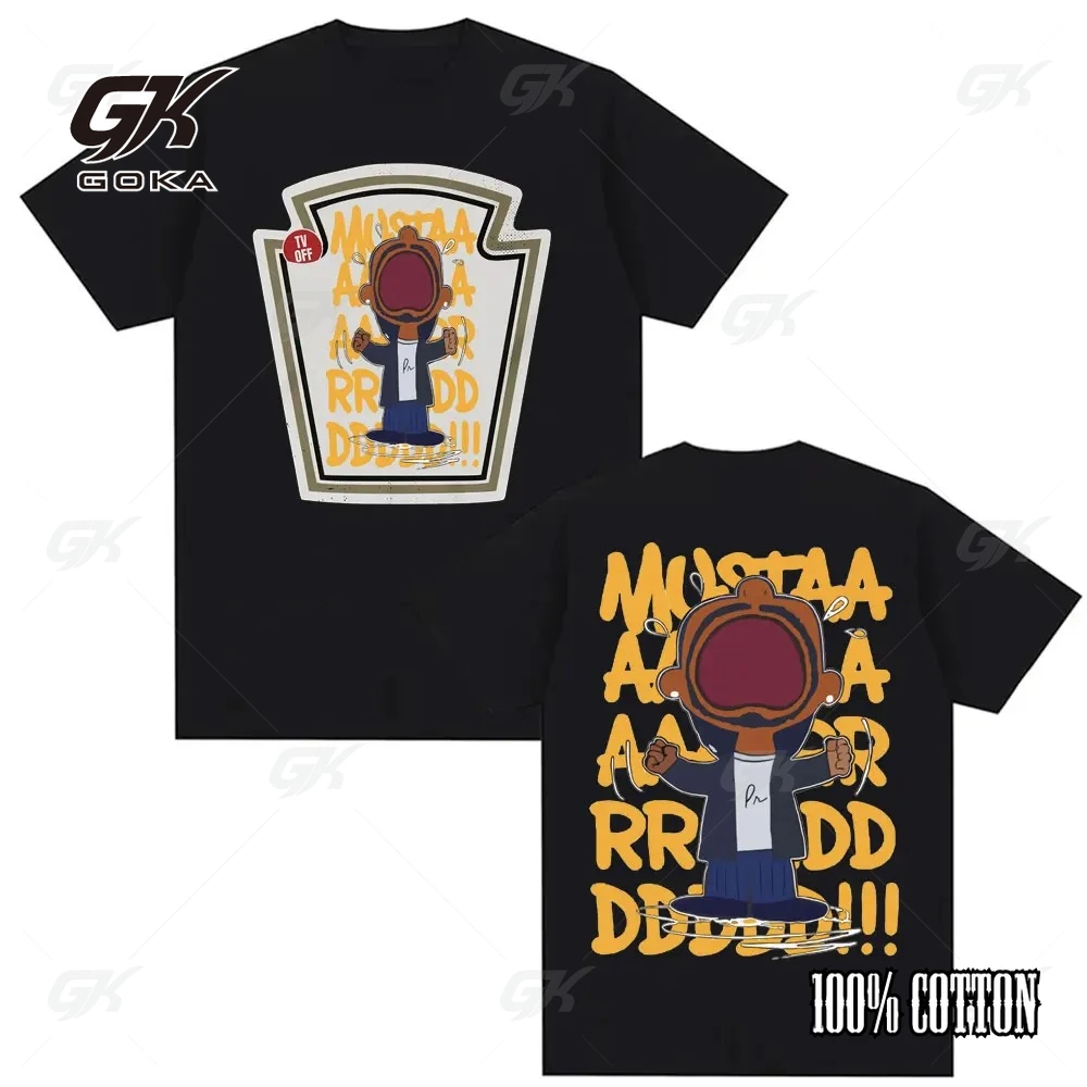 Kendrick Lamar Mustard T Shirts Unisex Harajuku Hip Hop Short Sleeve Popular Music T Shirt Men's Casual Cotton T-shirt