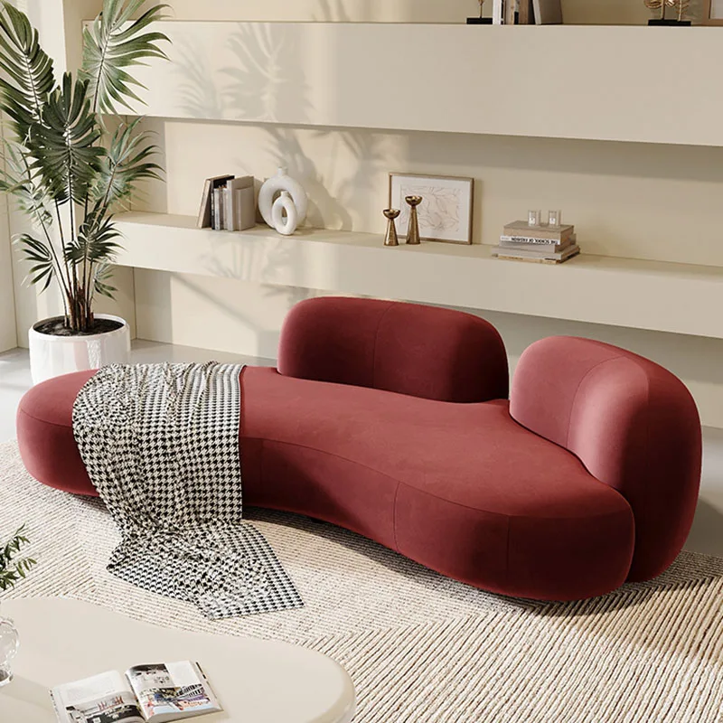 

Student Fancy Unique Sofa Curved Comfortable Armless Designer Small Reading Sofa Lazzy Lounge Nordic Salon Meuble Home Furniture