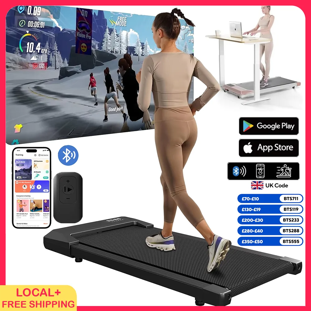 300lbs Treadmill for Home 2.5HP Treadmills Walking Pad LCD Digital Data Display 2in1 Walking Running Fitness Exercise Machine