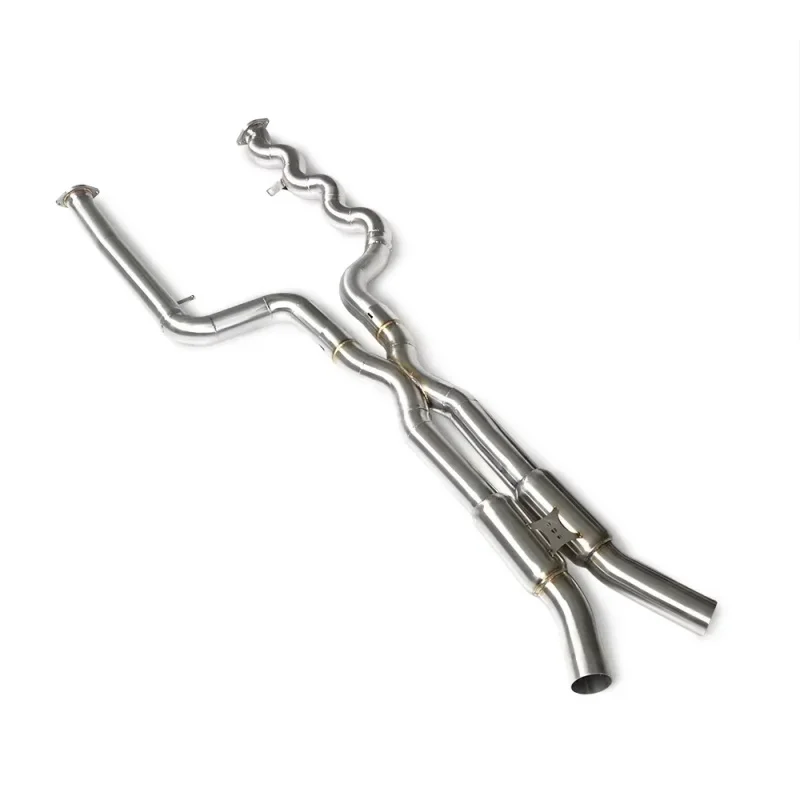 High performance Mid Length Performance Exhaust Midpipe for BMW M3 M4 G80 G82 3.0T 2021-2023 Resonator X-tube Design
