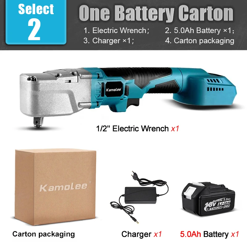 Kamolee 1000NM Brushless 1/2 ''chiave a cricchetto elettrica 4800RPM vite di rimozione dado riparazione auto utensile elettrico per batteria Makita 18V