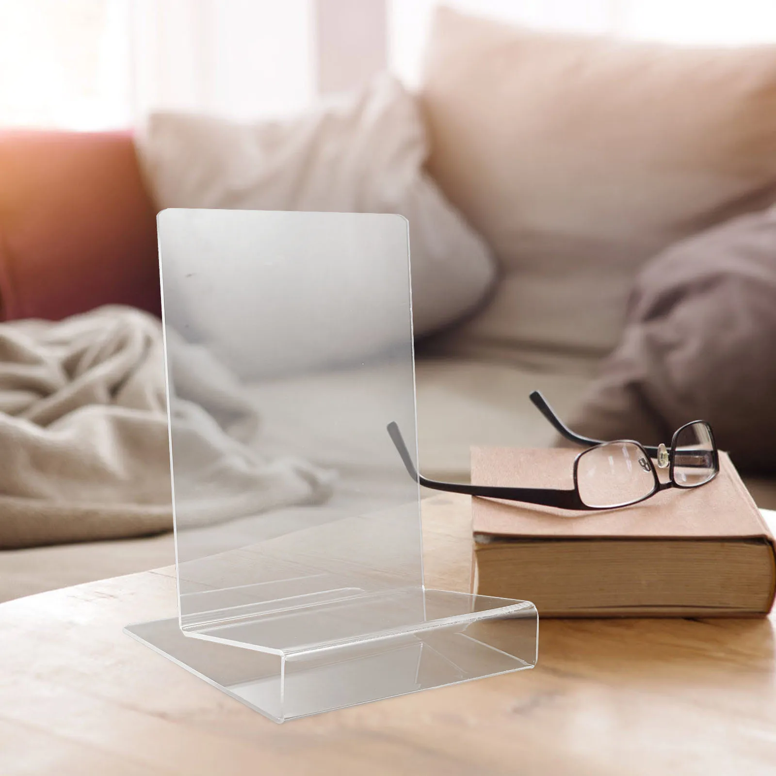 

Transparent Book Stand Clear Acrylic Display Holder For Books Albums Cds Greeting Cards Artwork Storage Showcase Small