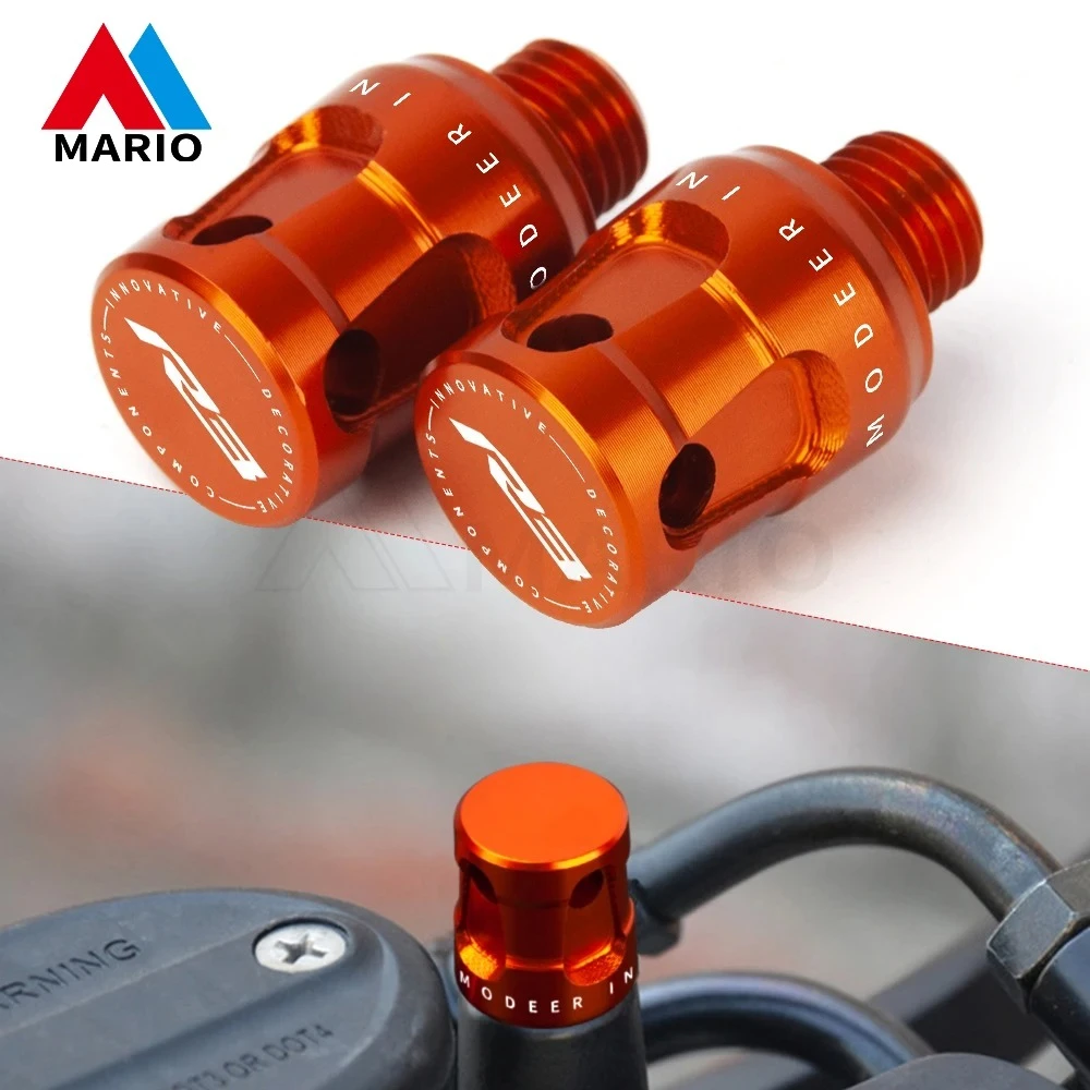 

For YAMAHA YZF R3 YZFR3 YZF-R3 High Quality Motorcycle Accessories CNC Aluminum M10*1.25 Mirror Hole Plug Screw Bolts Covers