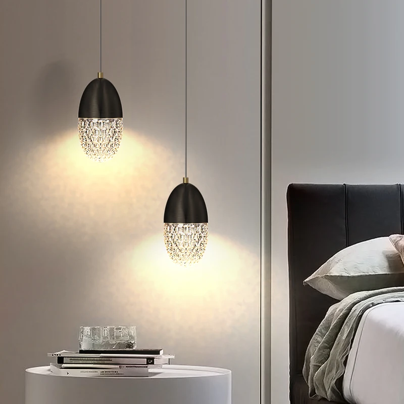 Lampe LED suspendue au design nordique moderne, luminaire décoratif d'intérieur, idéal pour une chambre à coucher, un restaurant ou un bar