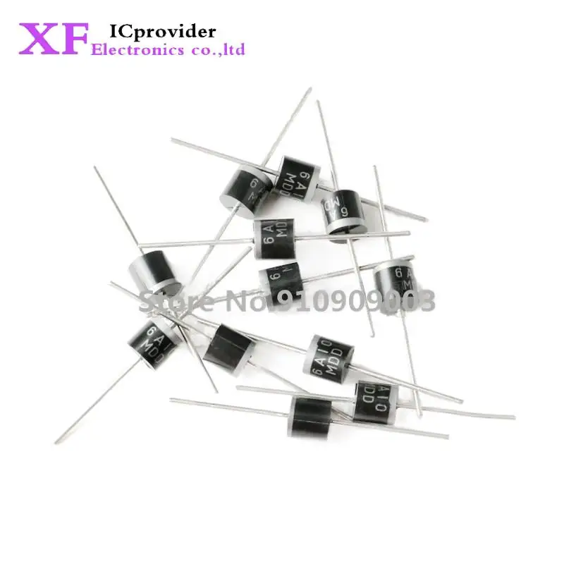 

500pcs/lot 6A10 6A/1000V rectifier diodes DIODE GEN PURP 1KV 6A R6 New original