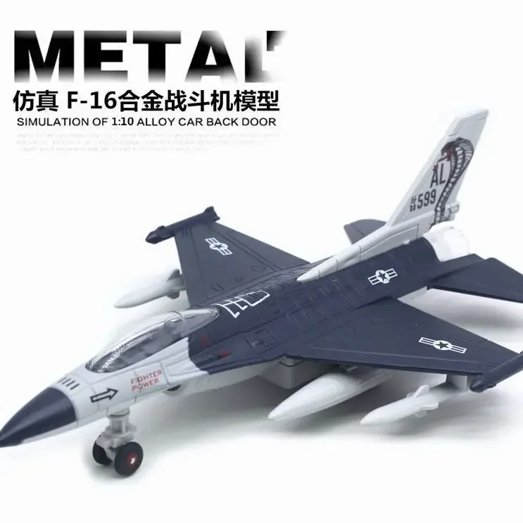 F16 Toy Alloy Fighter Modelo, Acoustooptic Retorno Força, Aviação Militar Aeronaves, Presente Ornamento