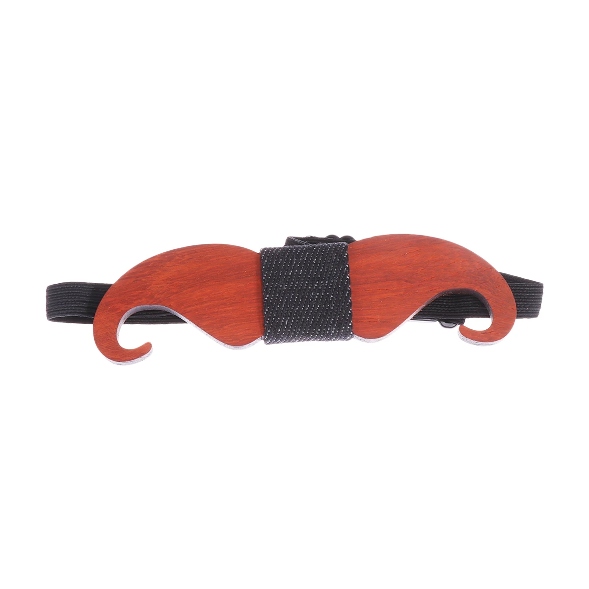 

1pc Beard Pattern Wooden Bow Tie Men'S Wooden Men'S Bow Tie Fashion Adjustable Elastic Strap Wedding Party Festival Gift