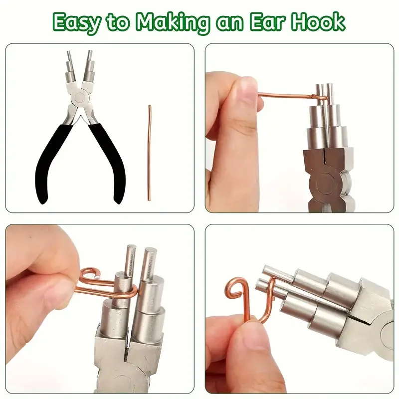 XUQIAN Heavy Duty Bail Making Pliers 6 in 1 Round Nose Pliers For Jump Rings Wire Wrapping Loop Forming Bends Jewelry Making