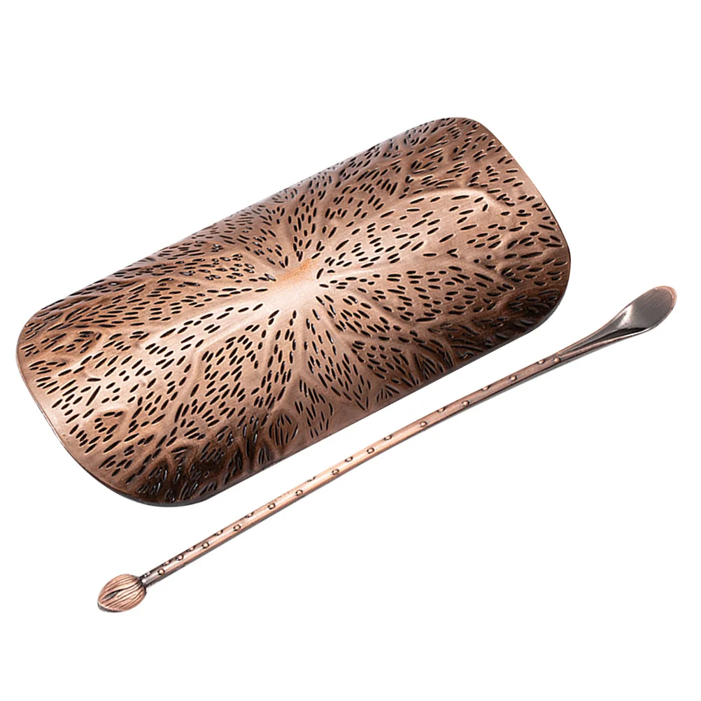 Alipis Japanese Tea Set Mini Container Measuring Spoon Matcha Scoop Coffee Bean Salt Alloy Presentation Vessel Bulk Tea Pan