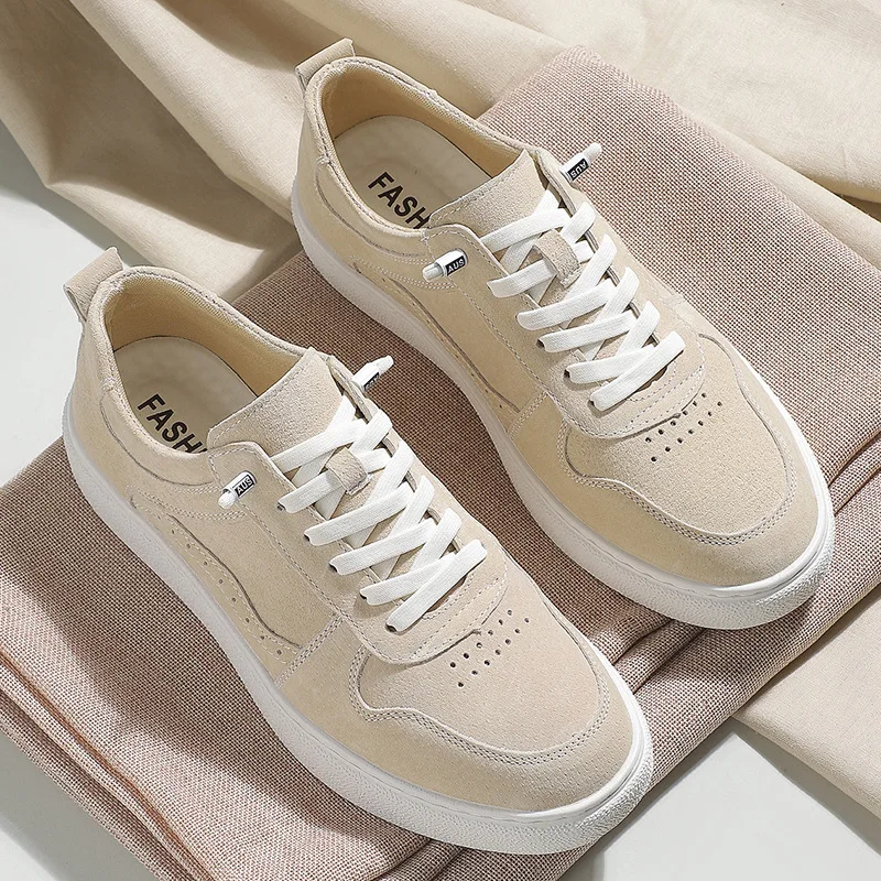 

Новая мужская обувь, повседневная обувь из натуральной кожи, дизайнерская обувь для скейтборда на плоской подошве, молодежные кроссовки на шнуровке