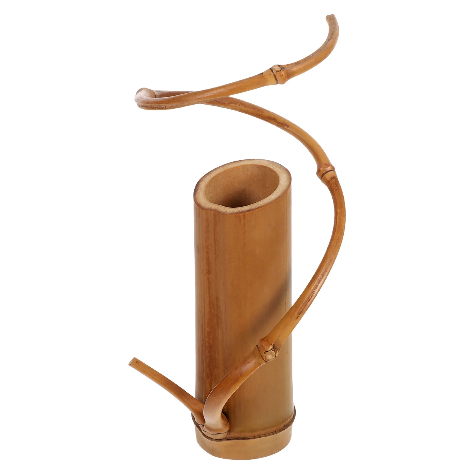 

Bamboo Flower Vase Zen Design Traditional Chinese Style Handcrafted Weaving for Tea Room Home Office Decor Floral Arrangements