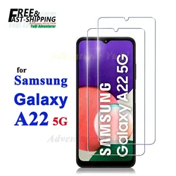 Screen Protector For Samsung Galaxy A22 5G Tempered Glass HD Crystal Clear 9H High Aluminum Anti Scratch Case Friendly