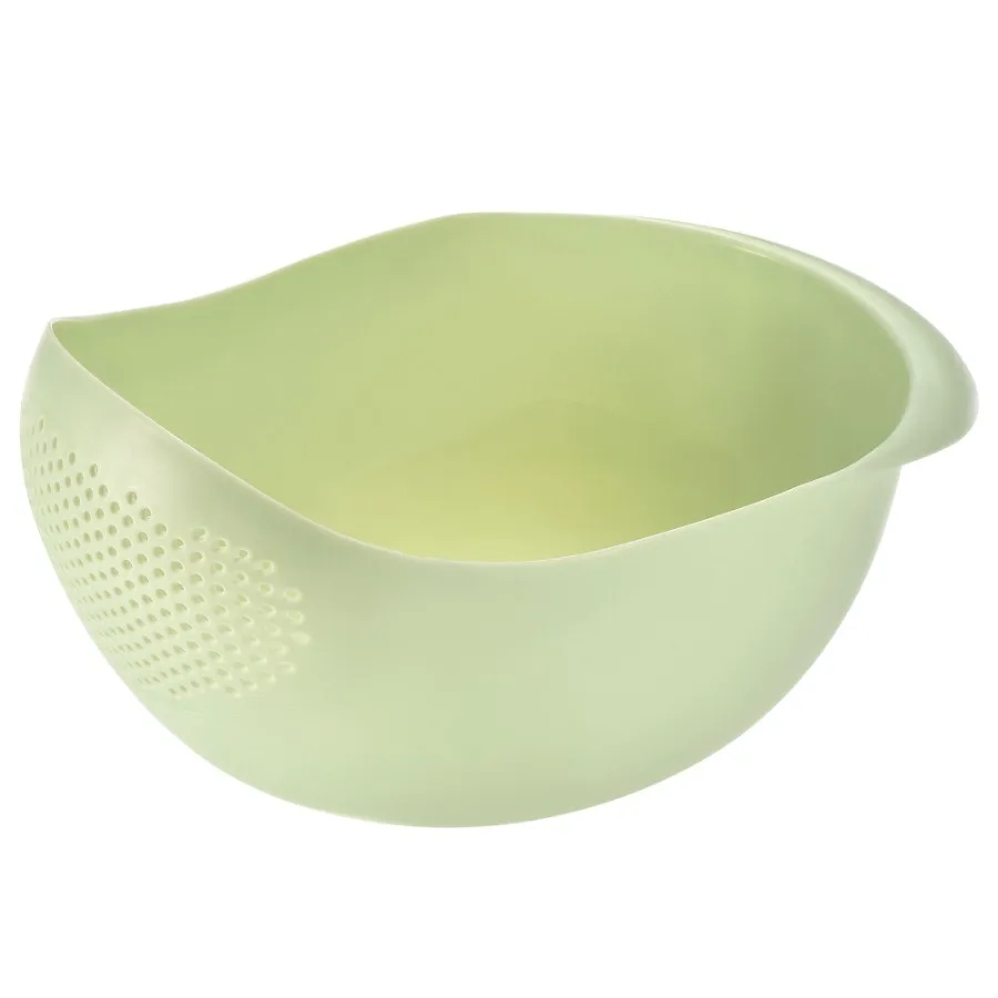 

Strainer Colander Fruit Washing Bowl Drain Basket with Handle Green 22 x 16.5 x 12 cm