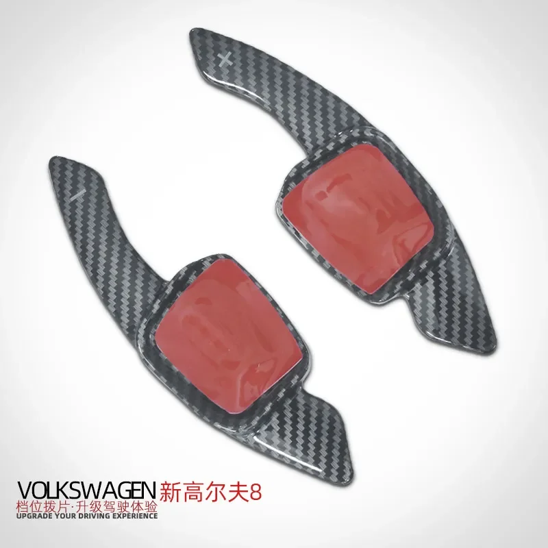 For VW Golf 8 Tiguan Passat CC Steering Wheel Shift Paddles Gear Shifter Extension Carbon Fiber Style Auto Accessories