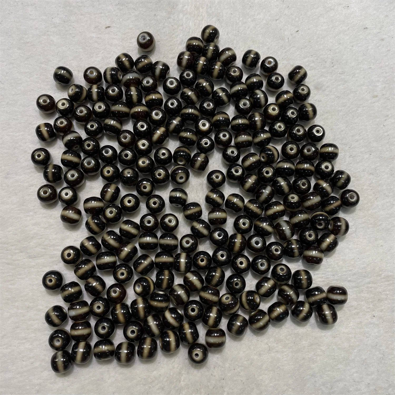 10pcs/lot Natural Agate Dzi First-line Pharmacist Beads 11×10mm Weathering lines Ethnic style diy necklace Accessories taki