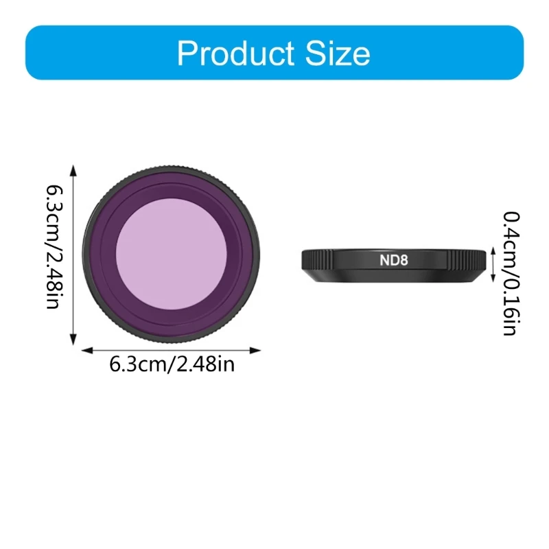 CPL ND8 ND16 ND32 Juego filtros lente para accesorios cámara acción lentes GO3S