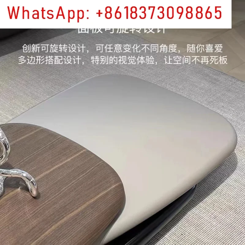 طاولة القهوة الدوارة، فيلا إيطالية بسيطة، طاولة شاي عائمة مبتكرة للشقق الكبيرة، جودة عالية