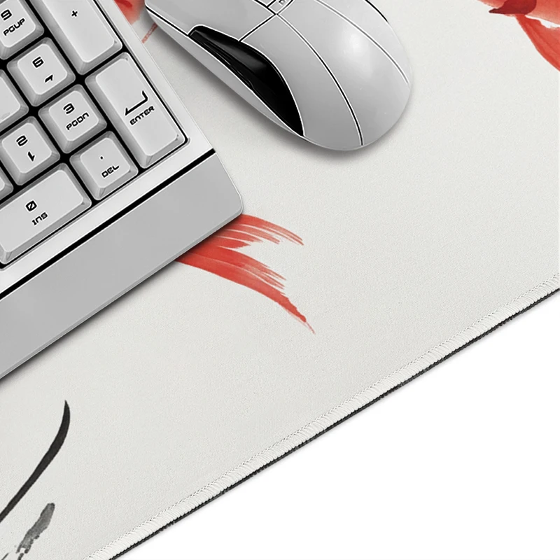 Mouse Pad Gamer Ink Bamboo Koi XL New Custom HD Mousepad XXL MousePads Office Soft Natural Rubber Computer Mouse Mats