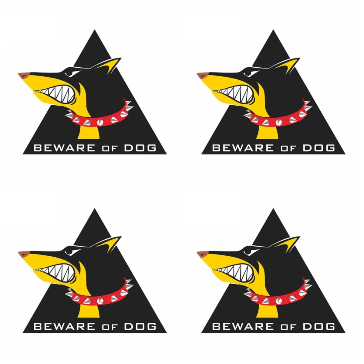 13cm X 11cm Funny Warning Sign Stickers for Car Beware of Dogs Decoration Vinyl Decal Stickers Car Waterproof KK PVC