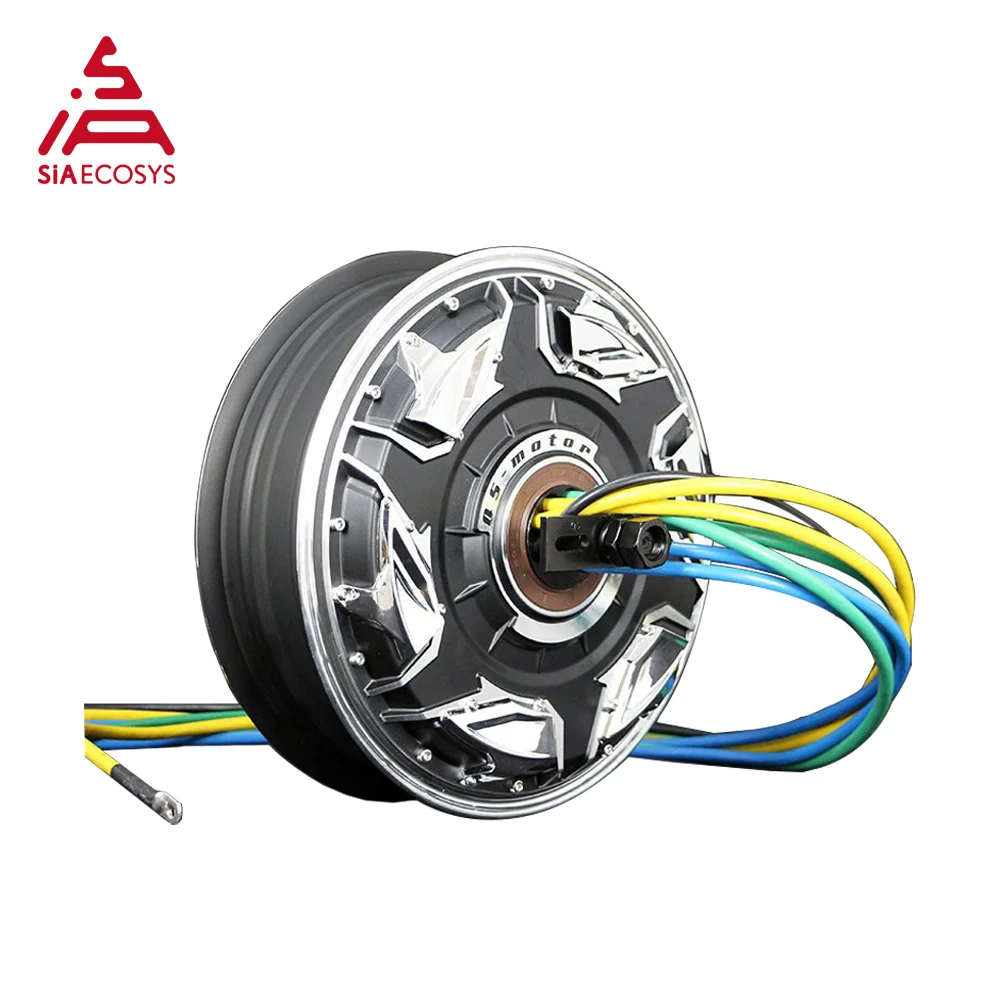 QSMOTOR 고효율 BLDC 휠 허브 모터, 전기 오토바이, QS268, 9kW, 12x3.0 인치, V5, 72V, 130kph, 신형