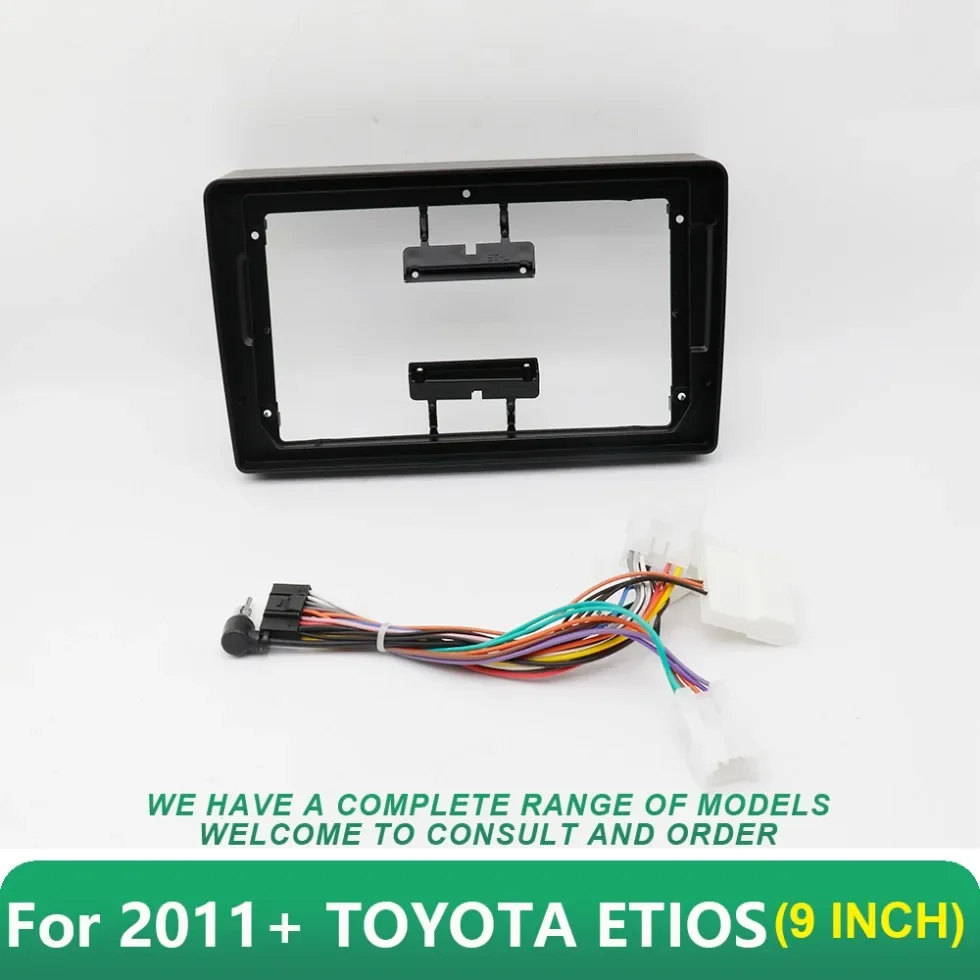 9 Inch Car Stereo Dash 2 Din Head Unit Radio Fascia Kit Installation Trim Panel Frame Double For 2011+ TOYOTA ETIOS DVD Kit