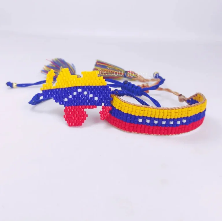 Venezuela flag miyuki beads bracelet, Venezuelan jewelry