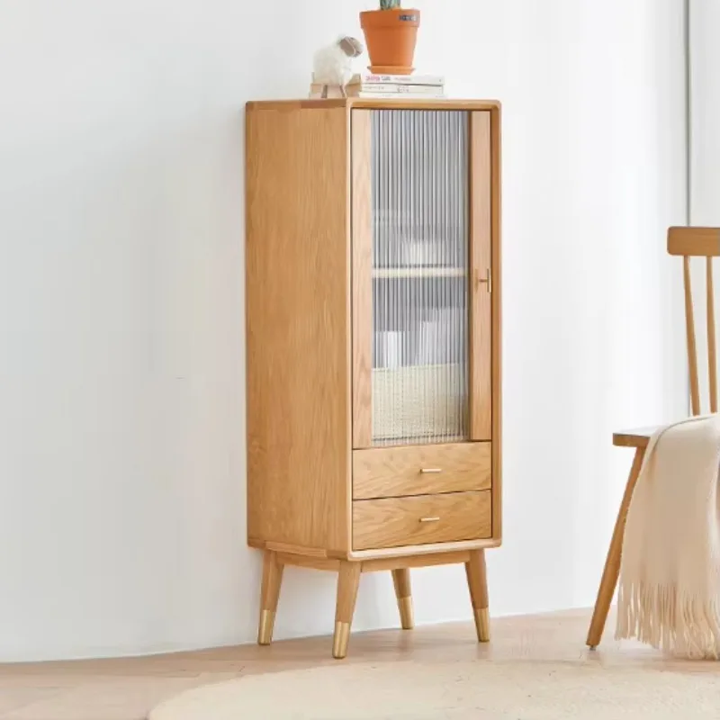 

Furniture Industrial style, rustic oak living room file storage side cabinet