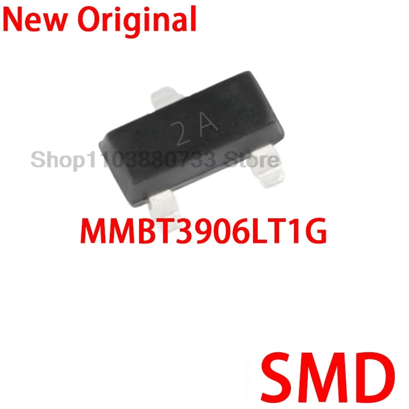 100PCS 100% New chip MMBT3906 2A MMBT3906LT1G 3906 2N3906 200mA 40V SMD PNP patch triode