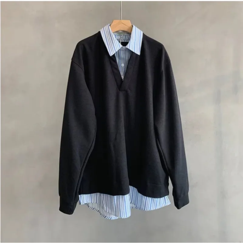 بلوزات الخريف الأنيقة 2025 هوديس البلوز التلبيب الرقبة طويلة الأكمام بلايز المرقعة البلوز قميص العمل الأنيق