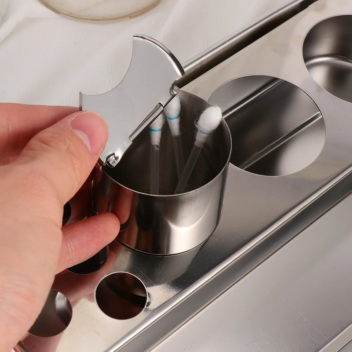 

1 set Stainless Steel Tray Extra Thick Smooth Edge Therapy Injection Organizer Medical Training Tool For Therapists Silver