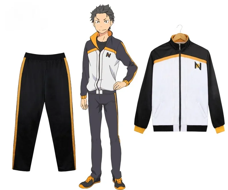 Re Zero Costume Cosplay, Kara Hajimeru Isekai Costume Cosplay, Subaru Natsuki Costume Cosplay, Subaru Natsuki Sportswear