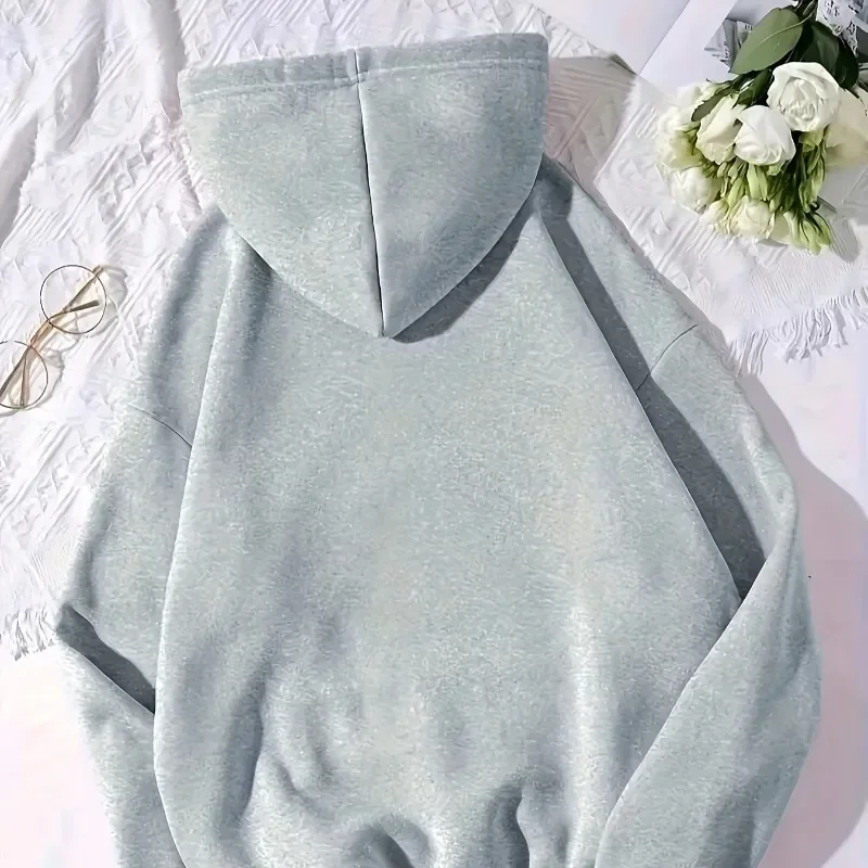 2025 سترة بسيطة غير رسمية ذات قدم مسطحة من Giselda مطبوعة بحروف فضفاضة بقلنسوة للرجال، سترة مريحة بقلنسوة #3