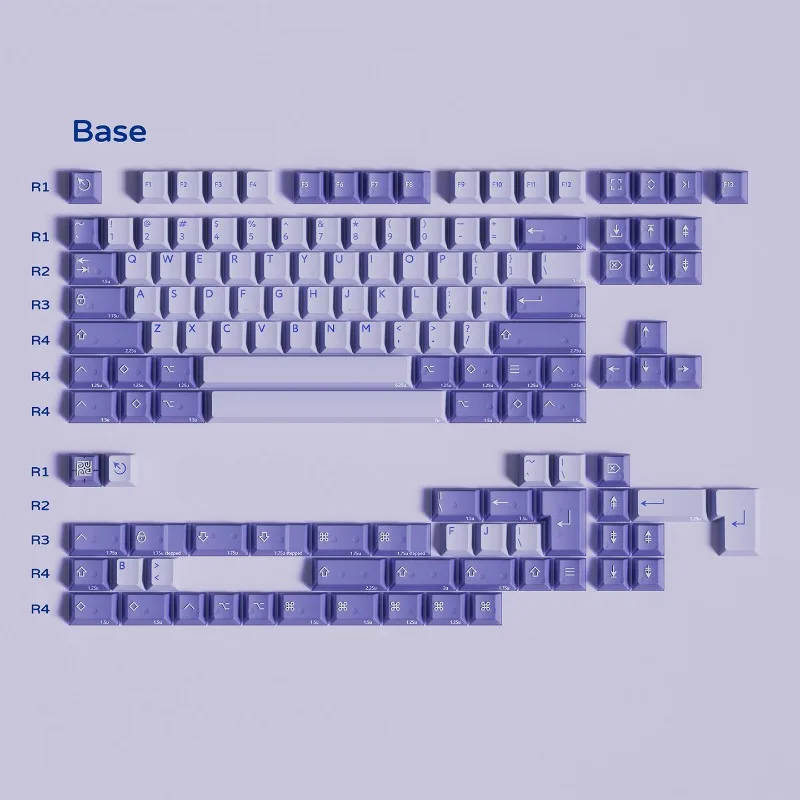 

Fairy R2 Purple Theme Keycaps Set Customized ABS Cherry Profile Keyboard Cap for Gaming Mechanical Keyboard Accessories Gift