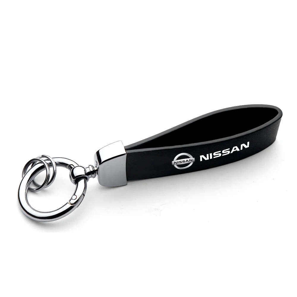 Universal Leather Keychain Key Ring Key Pendant Individual Decoration For Nissan Nismo Tiida Teana GTR Juke Note Versa Almera